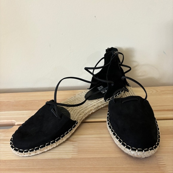 (NWOT) Eileen Fisher Lace Leather Espadrille Sandals Size 6.5 - Picture 5 of 11